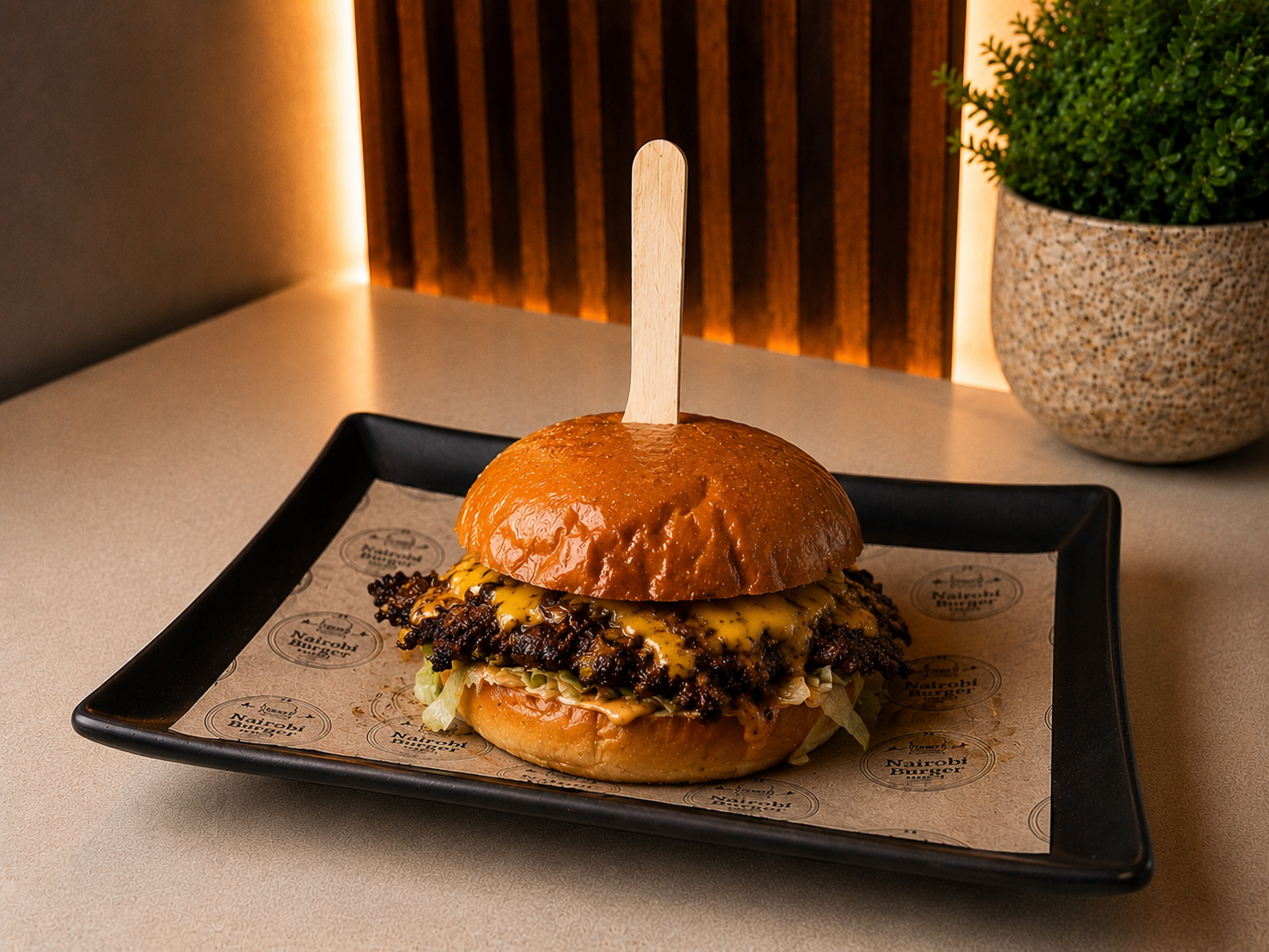 Nairobi Smashed Beef Burger