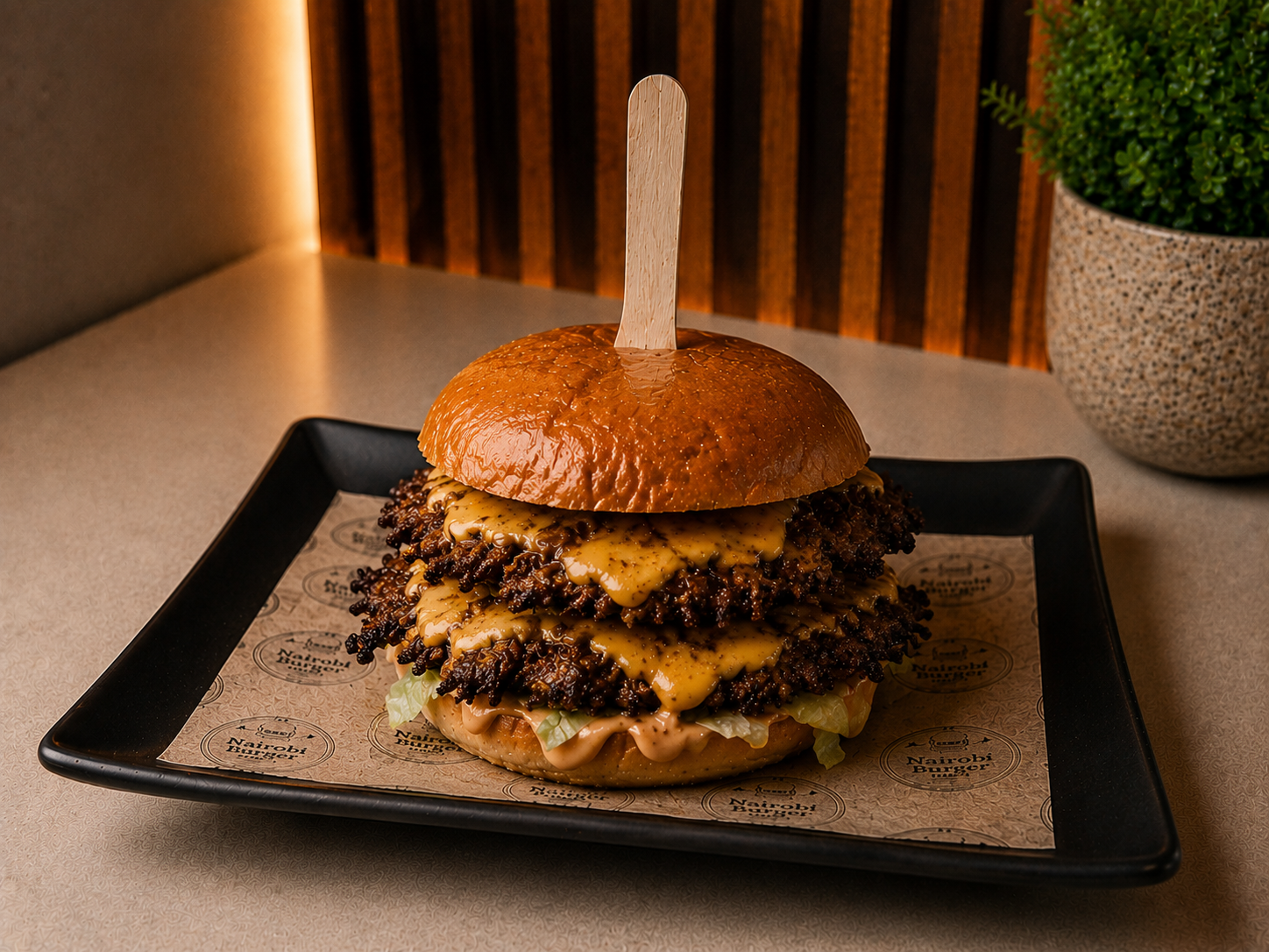 Nairobi Double Smashed Burger